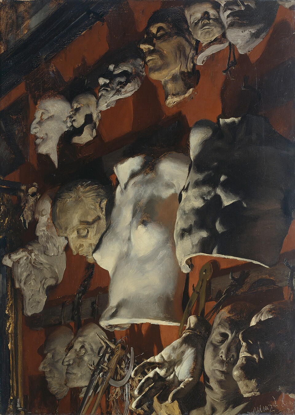 Adolph Menzel (1815–1905), Atelierwand, 1872, © Hamburger Kunsthalle / bpk Foto: Elke Walford